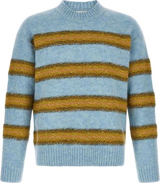 Dries Van Noten Master Sweater - Heren - Ronde hals truien - Blauw - M - Wol - Truien & Vesten