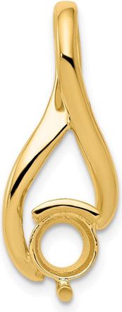 Diamond2Deal 14k Yellow Gold Fancy 6.5mm Diamond Slide Mtg