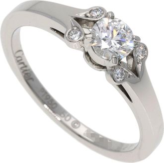 Cartier Platinum Platinum 950 Band Ring (Pre-Owned)