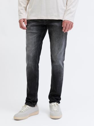 Jack & Jones Slim-fit-Jeans JACK & JONES JJIGLENN JJCOOPER ST 335 BF, Herren, Gr. 28, L&auml;nge 32, schwarz denim, Denim/Jeans, Obermaterial: 99% Baumwolle, 1% Elastha