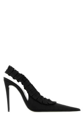 Saint Laurent Black Pointed Toe Pumps