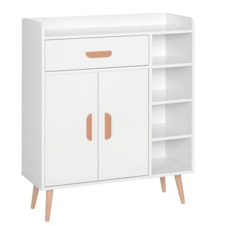 HOMCOM Aparador 80x29.5x96cm blanco