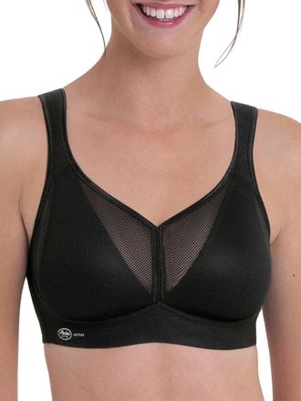 Anita Womens Active Air Control Deltapad Sports Bra - Black Polyamide - Size 36F