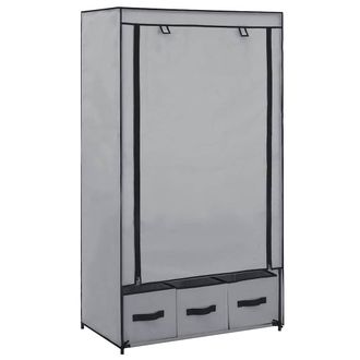 vidaXL Armario De Tela Gris 87x49x159 Cm Vidaxl