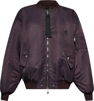 John Richmond Bomber met zakken en ritssluiting aan de voorkant - Heren - Bomber jackets - Paars - S - Nylon - Jassen