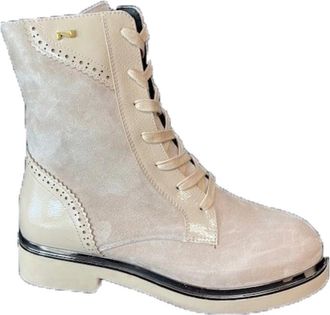 Nathan-Baume Schoenen Boot - Dames - Veterlaarzen - Beige - 40 EU - Schoenen