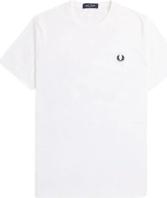 Fred Perry Witte grafische T-shirt met Laurel-ontwerp - Heren - T-shirts - Wit - L - Tops