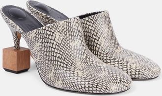 Jacquemus Mules Bisou 90 in pelle stampata