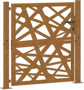 vidaXL Puerta De Jard&iacute;n De Acero Desgastado Dise&ntilde;o Ligero 105x105 Cm Vidaxl