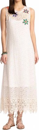 Johnny Was Nydia Applique Dress In Natural
