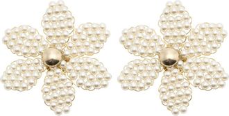 Rosantica Gardenia Faux-pearl Beaded Clip-on Earrings - One Size