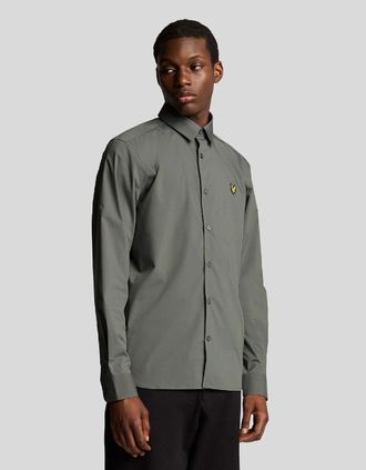 Lyle & Scott Lyle And Scott Mens Bamboo Long Sleeve Shirt - Grey - Size: 40/Regular