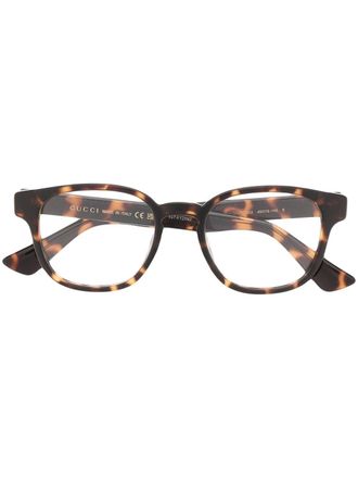 Gucci Bril met rond montuur - Bruin