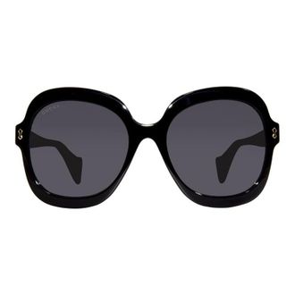 Gucci GG1240S001 Round Full Rim Sunglasses - Black