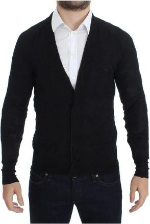 Costume National Zwart Extra Fijn Wol Vest Trui - Heren - Vesten - Zwart - S - Wol - Truien & Vesten