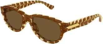 Bottega Veneta Zonnebrillen - Heren - Zonnebrillen - Bruin - 55 MM - Accessoires