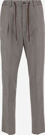 Tagliatore wollen broek met plooien