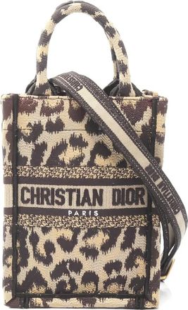 Dior 00s book tote leopard-print handbag - Neutrals
