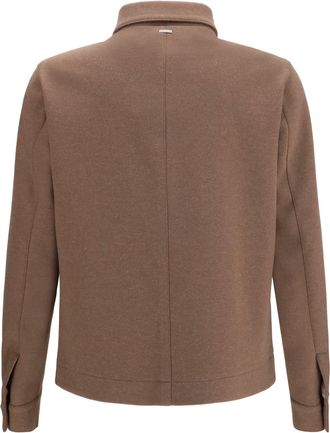 Herno Mens Snap-Button Jacket Tortora Scuro Polyester; Viscose; Acetate