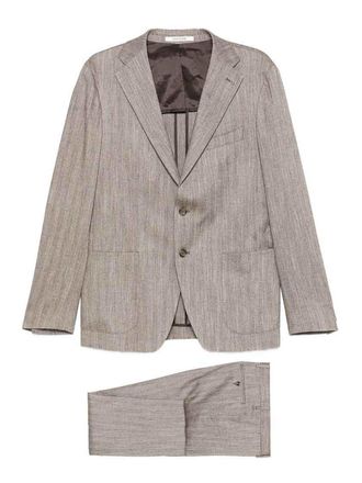 Tagliatore Brown lightweight linen suit