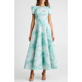 Helsi Eleanor Sequin Fit & Flare Cocktail Dress in Seafoam at Nordstrom, Size Xx-Large