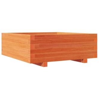 Berkfield Home Garden Planter Wax Brown 70x70x26.5 cm Solid Wood Pine