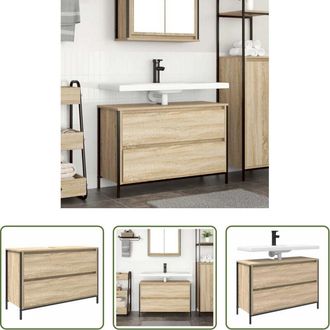 vidaXL vidaXL Cassetti - Mobile Lavabo da Bagno con Cassetti Rovere Sonoma 90x34,5x60 cm
