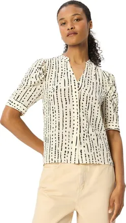 Whistles Dashed Spot Gathered Blouse in Ivory/multi at Nordstrom, Size 10