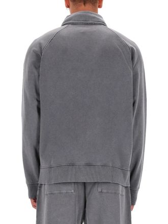 Versace Jeans Couture Logo-Print Cotton Sweatshirt - Grey