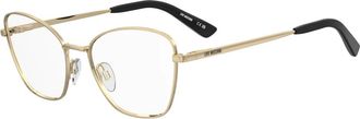 Moschino Glasses, female, Yellow, Size: 55 MM Mol677 Cat Eye Frame