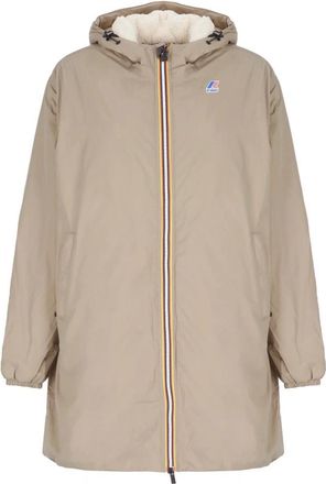 K-Way Le Vrai 4.0 Eiffel East Orsetto Jacket - Dames - Parka Jassen - Beige - XL - Polyester - Jassen
