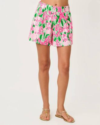 Lilly Pulitzer 5 Bal Harbour Short In Putting Green Hannah Engineered