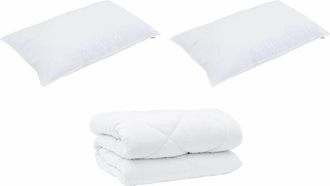 vidaXL Vidaxl - Edredón de Invierno 3 pcs Blanco 200 x 220 cm Microfibra