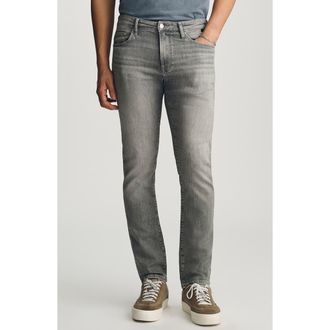 Mavi Jake Slim Fit Jeans in Grey Brushed Feather Blue at Nordstrom, Size 29 X 32