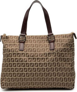 Fendi Tweedekans Zucchino Canvas Tote