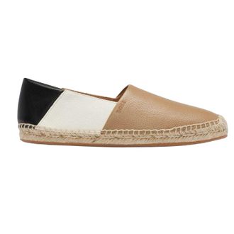 HUGO BOSS Heren Madeira Colour Block Leren Slip-on Loafers (Beige/Zwart/Wit)