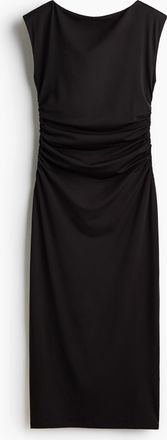 H&M Kleid mit Kappen&auml;rmeln - Brown