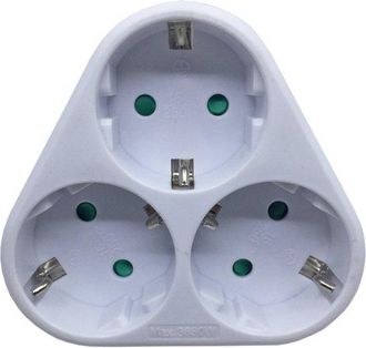 OEM Enchufe De Seguridad Triple, Est&aacute;ndar, Versi&oacute;n De Superficie, Blanco &Aacute;rtico