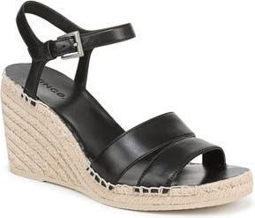 Vince Gwen Ankle Strap Espadrille Platform Wedge Sandal in Black at Nordstrom Rack, Size 9.5