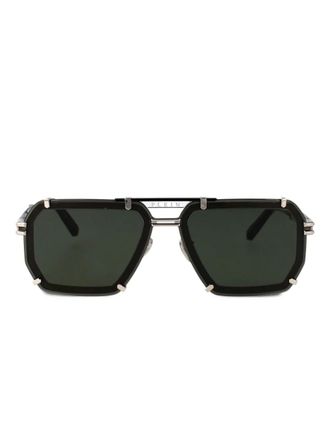 Philipp Plein Eyewear SPP131583X SILVER GREEN - Zwart