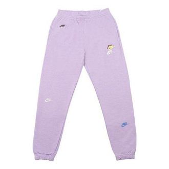 Nike Mens Nike Multi-Color Embroidered Logo Sports Pants/Trousers/Joggers Purple DD4676-589