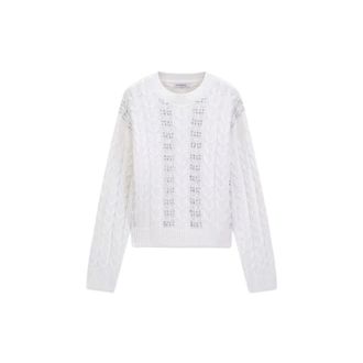 Guess Truien & Vesten, Dames, Wit, XS, Ronde hals gebreid
