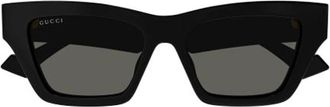 Gucci Sunglasses, unisex, Black, Size: 53 MM Cat-eye Sunglasses