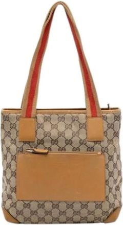 Gucci Pre-owned Tote Bags, female, Beige, Size: ONE SIZE Pre-owned Tote Bag