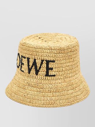 Loewe raffia bucket hat wide brim design