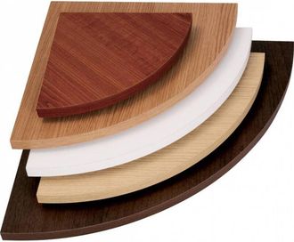 OEM 5 X Mensula Esquina Cuadrada Nogal 25x25x1,8 Cm