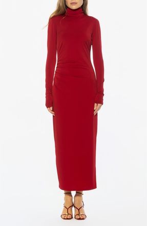 Alexia Admor Veda Long Sleeve Mock Neck Dress in Red at Nordstrom Rack, Size X-Small
