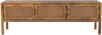 Rendez-Vous Déco Rendez-vous Déco - Mueble de tv de 3 puertas de madera y caña - Tiki
