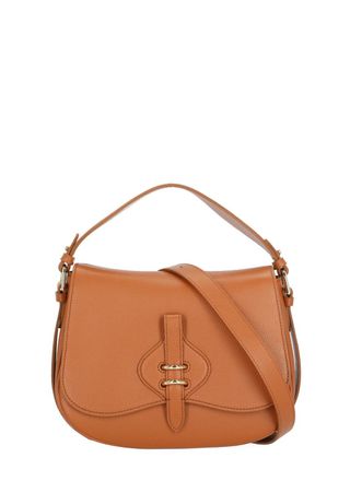 Coccinelle Medium Leather Shoulder Bag With Flap Closure