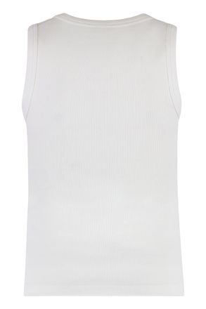 McQ by Alexander McQueen Womens Tank Top Optical White Cotton Vests & Tops